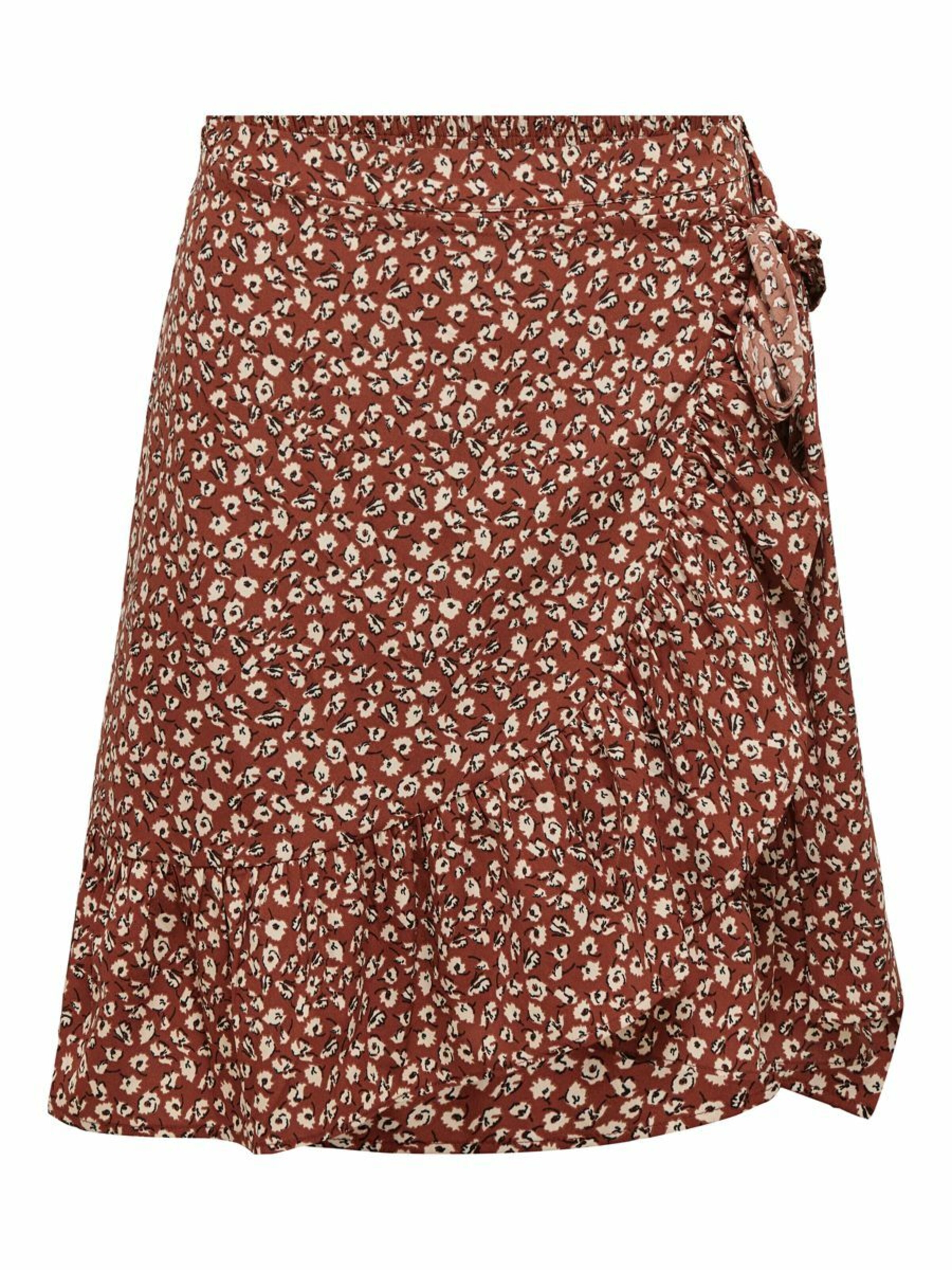 ONLY Rok in de kleur Roestrood / Zwart / Wit, Productweergave