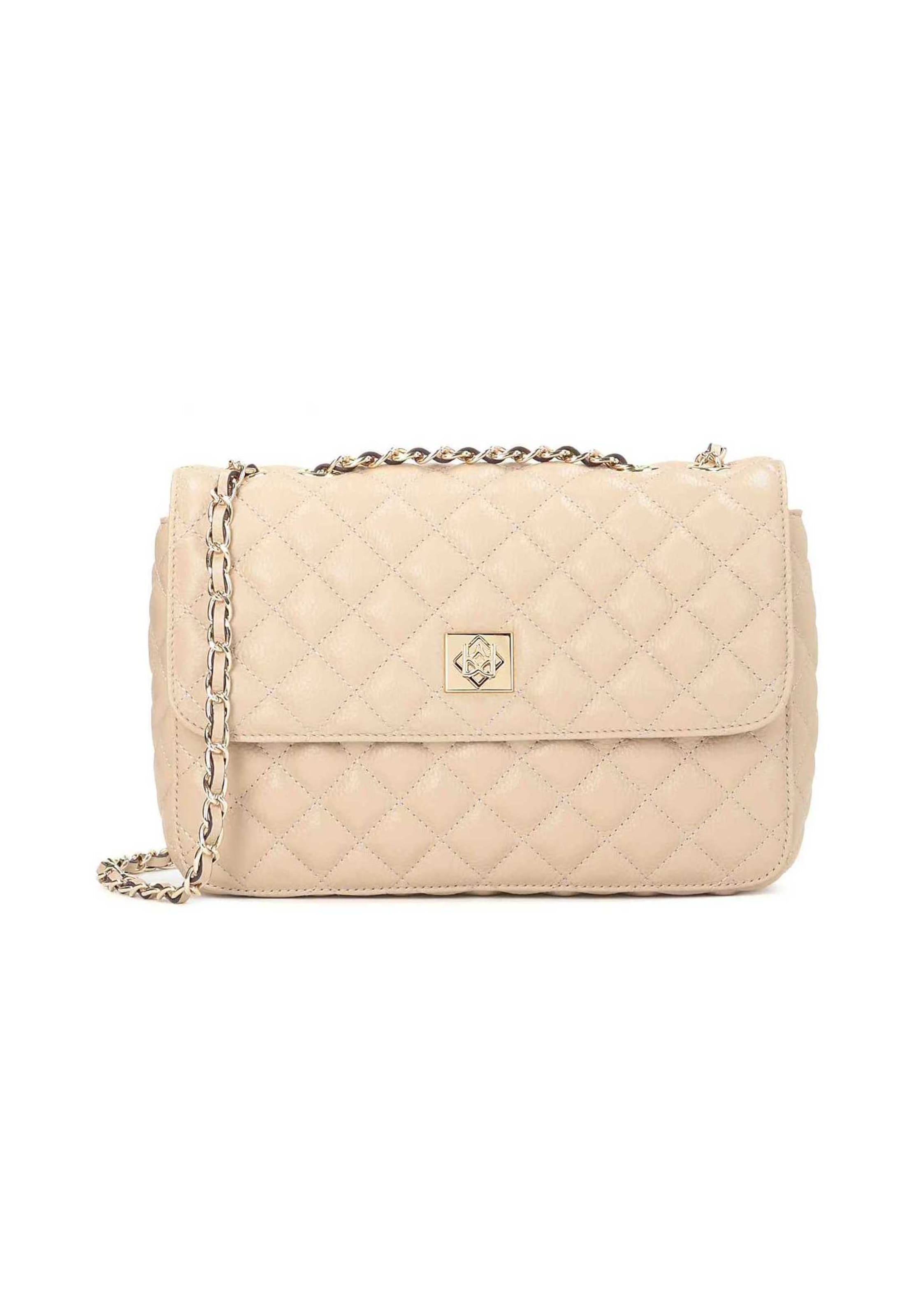 Borsa a spalla di Kazar in beige: frontale