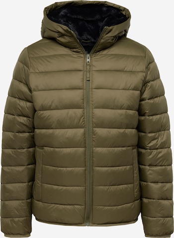 HOLLISTER Zimska jakna | zelena barva: sprednja stran