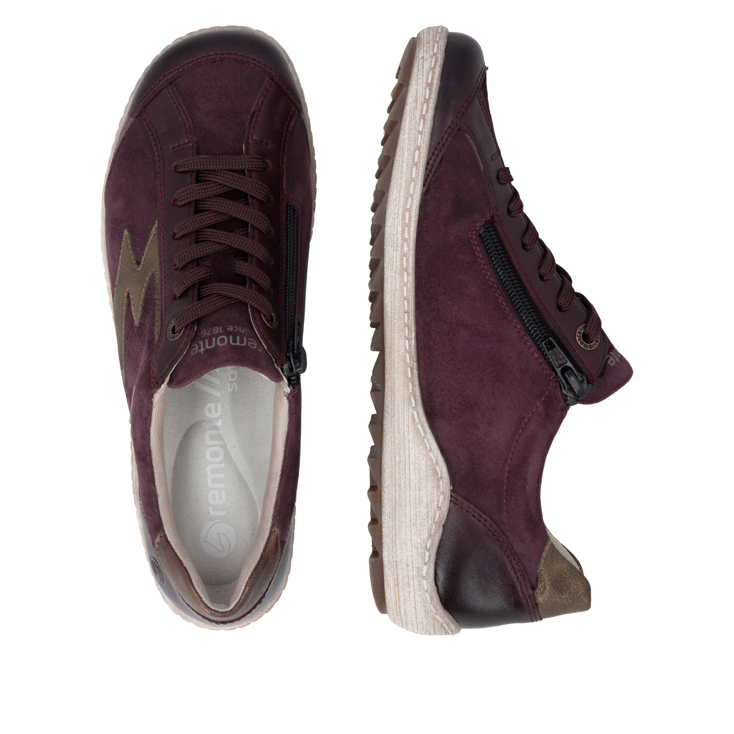 Chaussure de sport à lacets REMONTE en rouge
