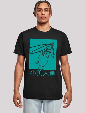 F4NT4STIC Shirt 'Disney Ariel The Little Mermaid Hair Stroke' in Black: front