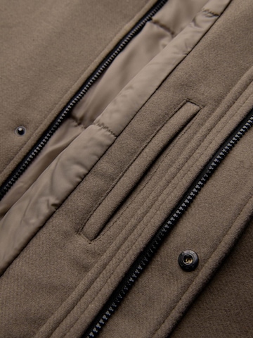 Ombre Winter coat 'OM-COWC-0132' in Brown