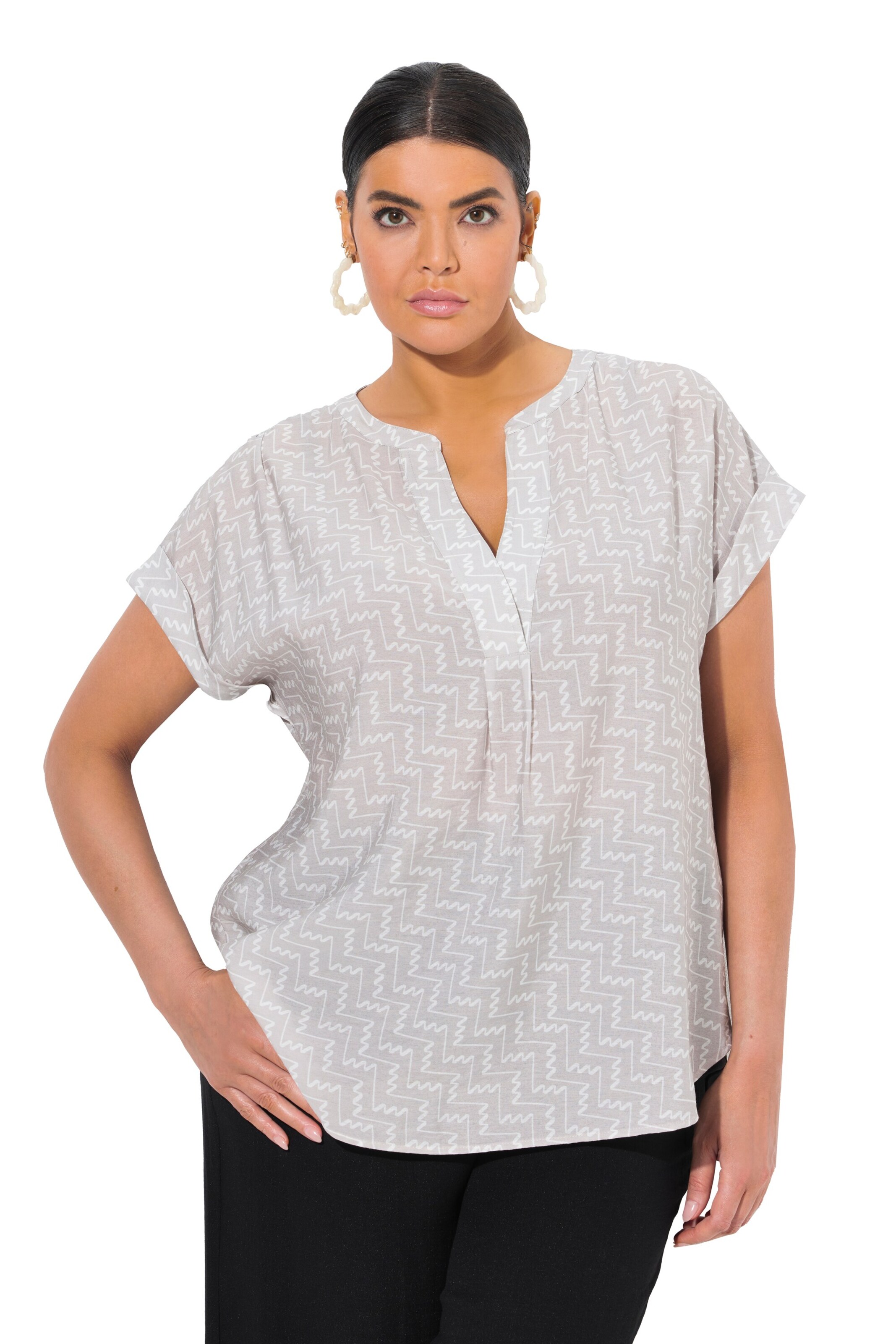 Ulla Popken Tuniek in Grijs: voorkant