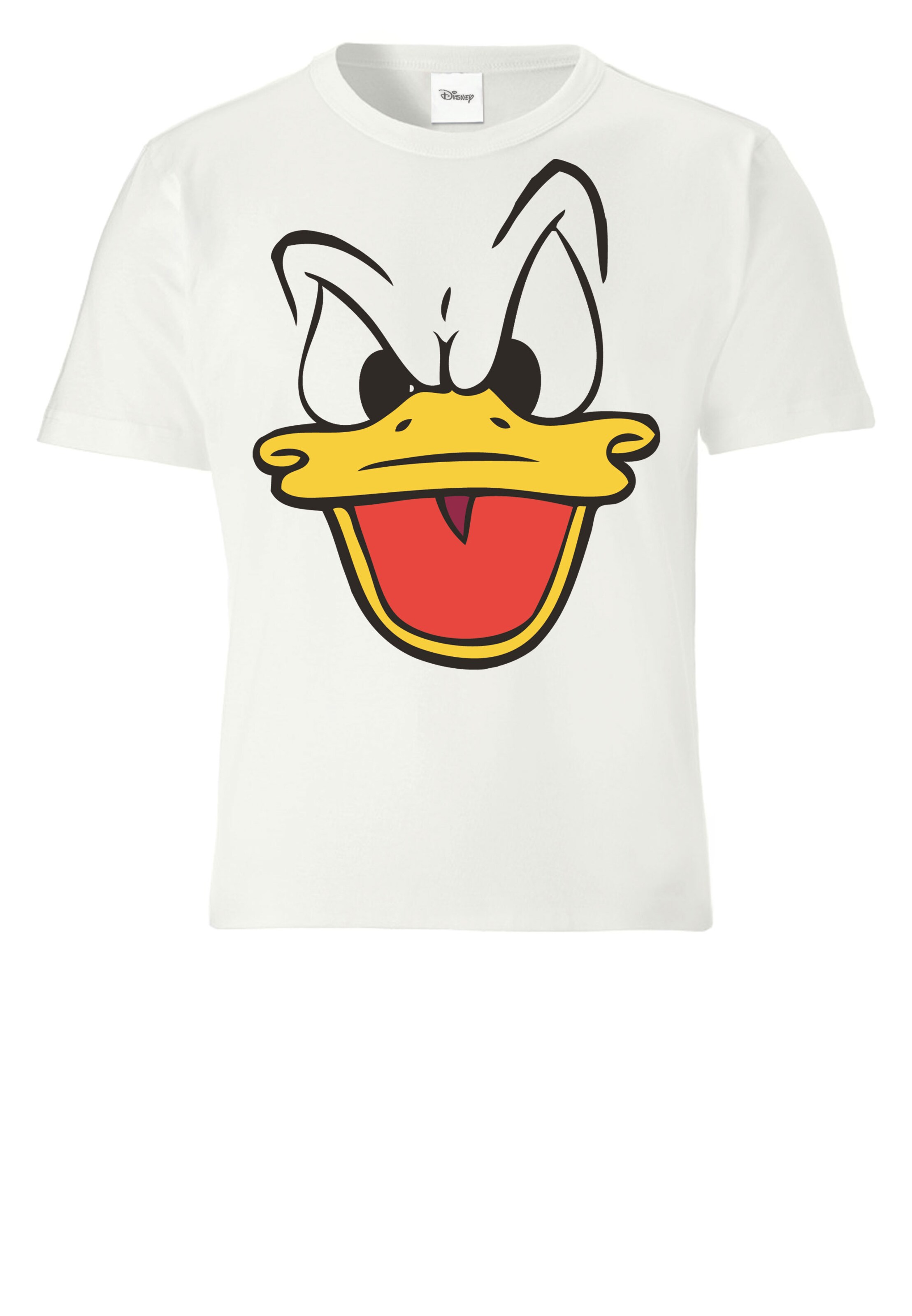 LOGOSHIRT Shirt 'Donald Duck' in de kleur Geel / Oranje / Zwart / Wit, Productweergave