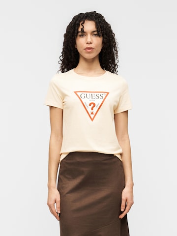 GUESS Μπλουζάκι σε κίτρινο: μπροστά