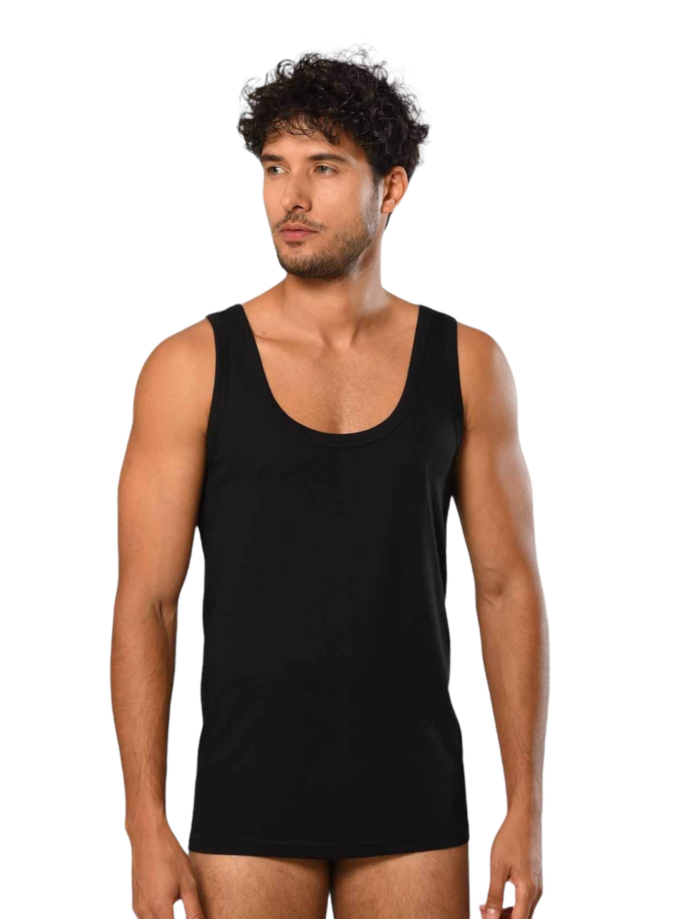 Erdem Onderhemd in Zwart: voorkant