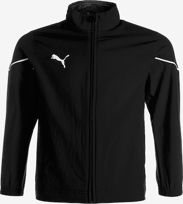 PUMA Athletic Jacket in Black: front