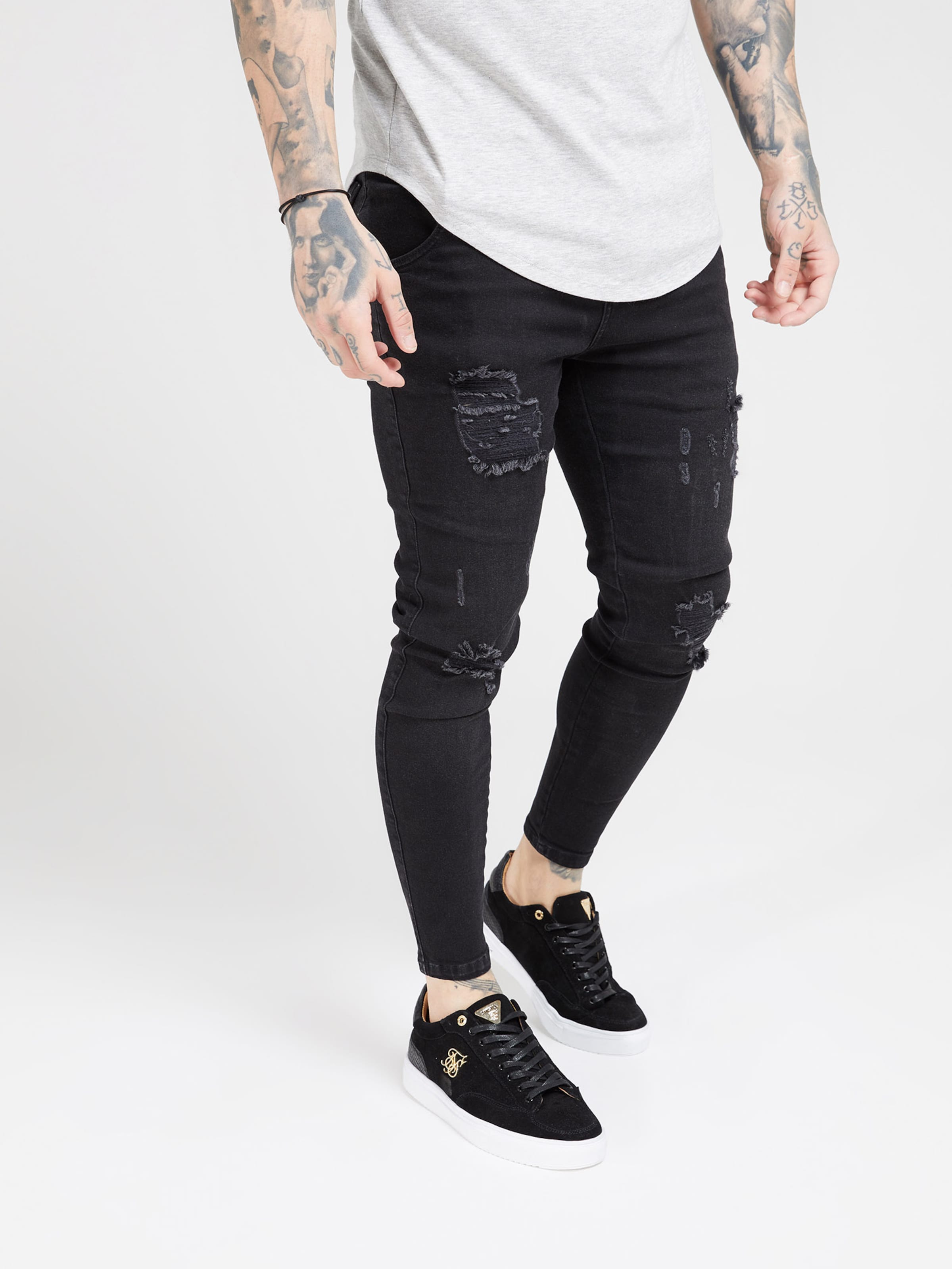 sik silk jeans black