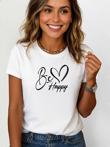 RMK Shirt 'Be Happy' in White