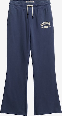 Bootcut Pantalon 'Athletic Essentials' Superdry en bleu : devant