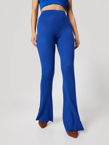 Katy Perry exclusive for ABOUT YOU Flared Pants 'Romina' in Blue: front