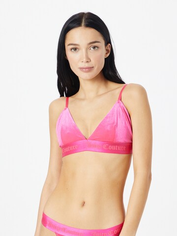 Juicy Couture Trójkąt Góra bikini w kolorze różowy: przód