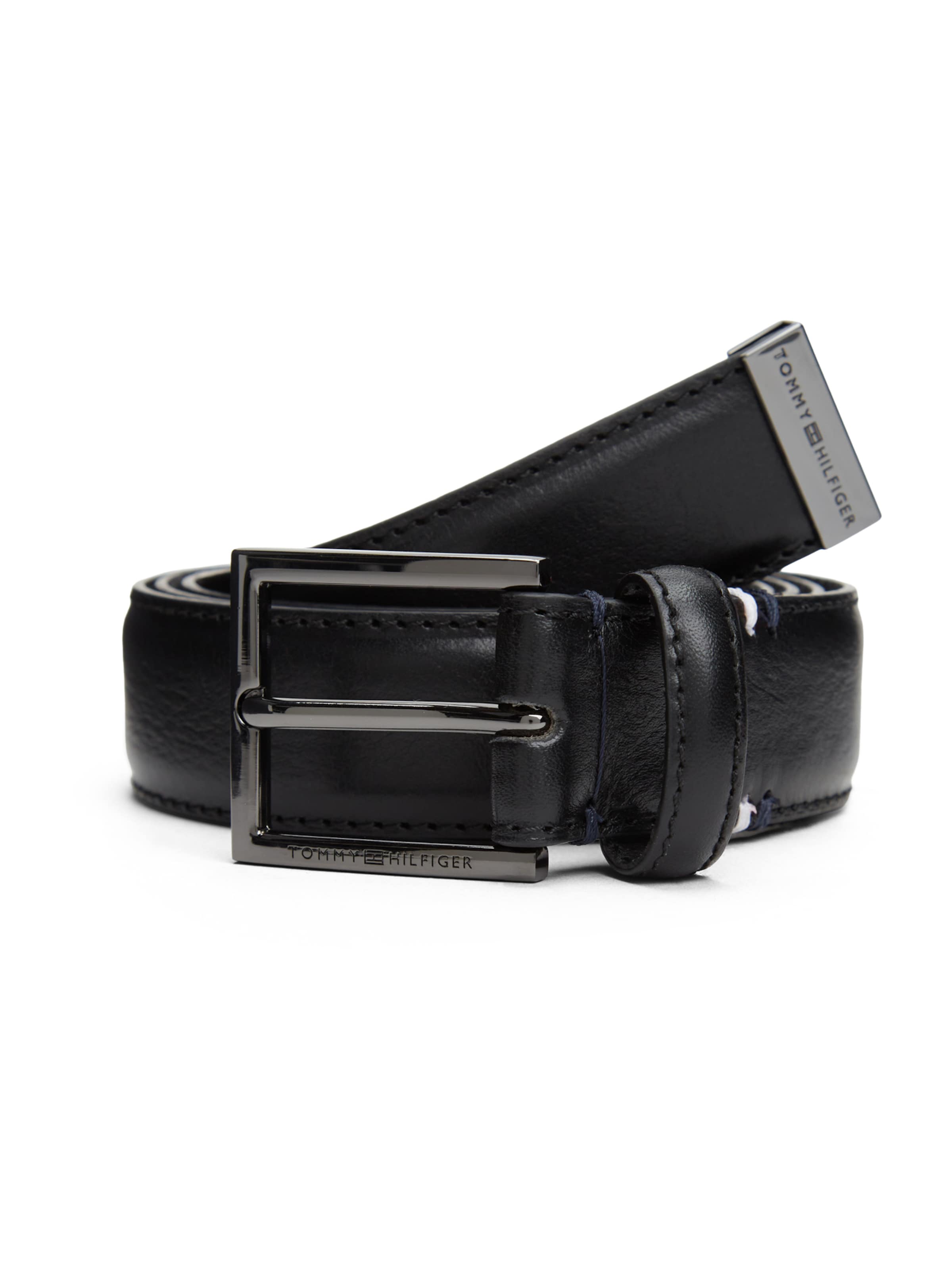 juoda TOMMY HILFIGER Diržas 'HUDSON 3.0': priekis