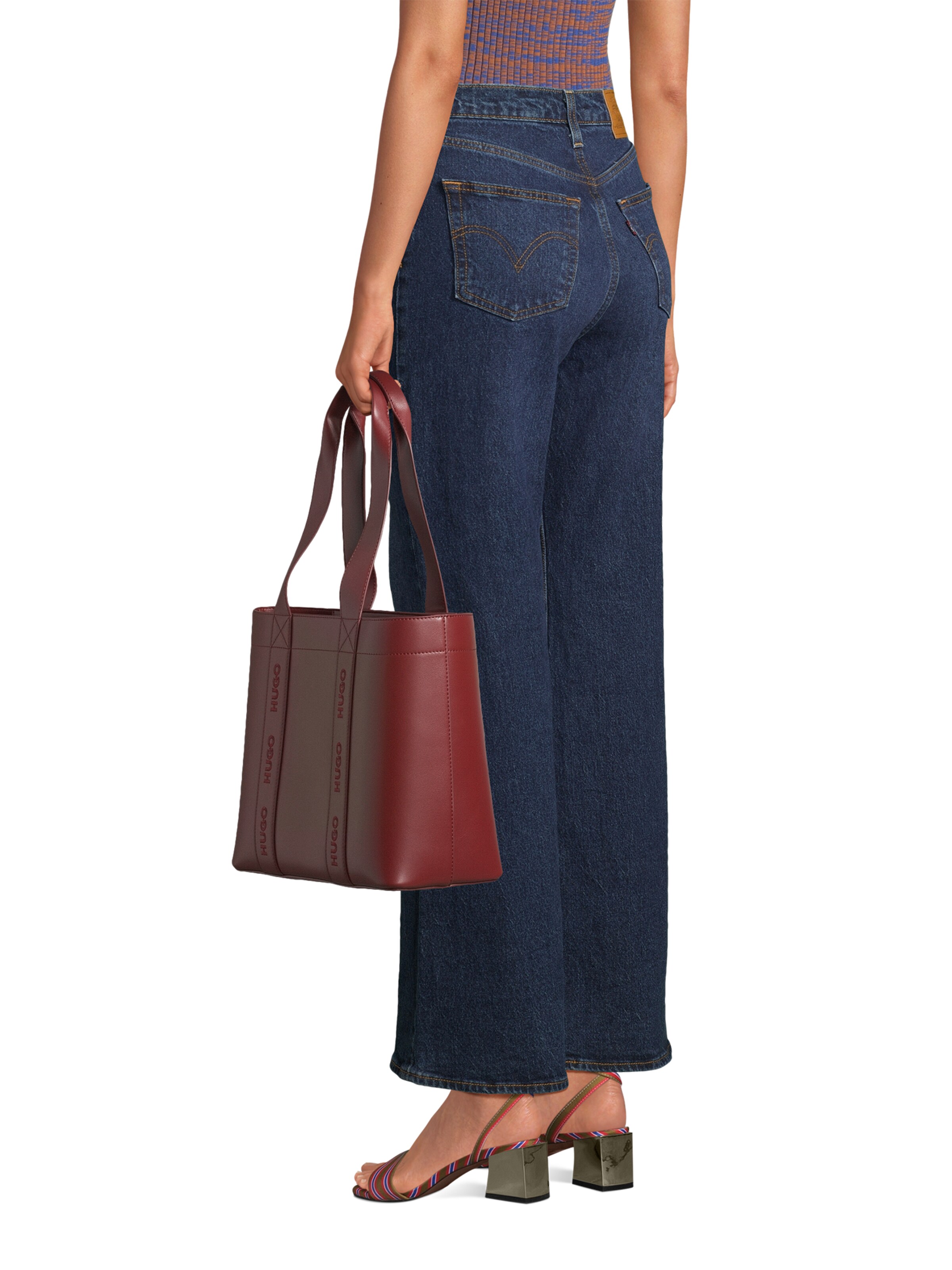 HUGO Μεγάλη τσάντα 'Becky' σε κόκκινο