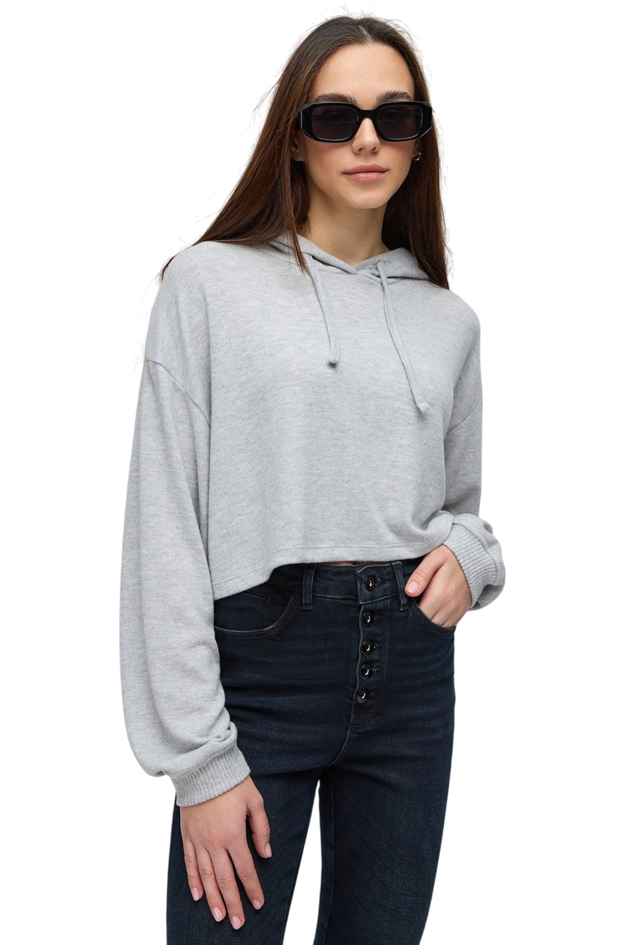 No Matter What Sweatshirt in Grau: Vorderseite