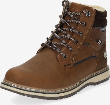 Dockers by Gerli Lace-Up Boots in Brown: front