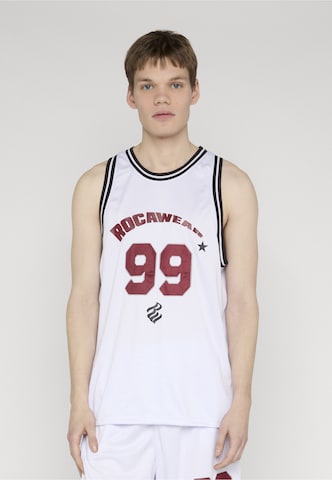 ROCAWEAR Shirt 'Baller' in Wit: voorkant