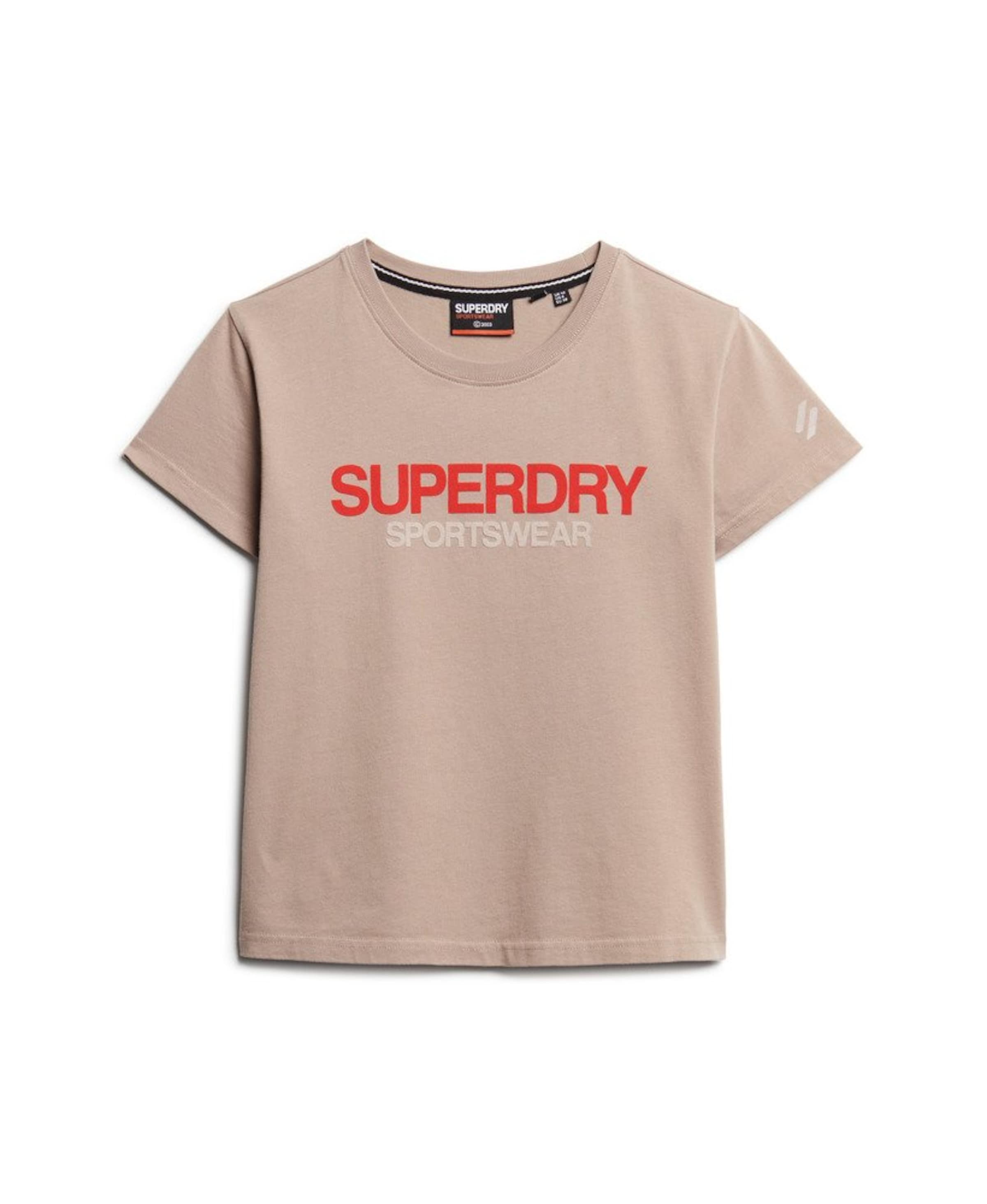 Superdry Functioneel shirt in Beige: voorkant