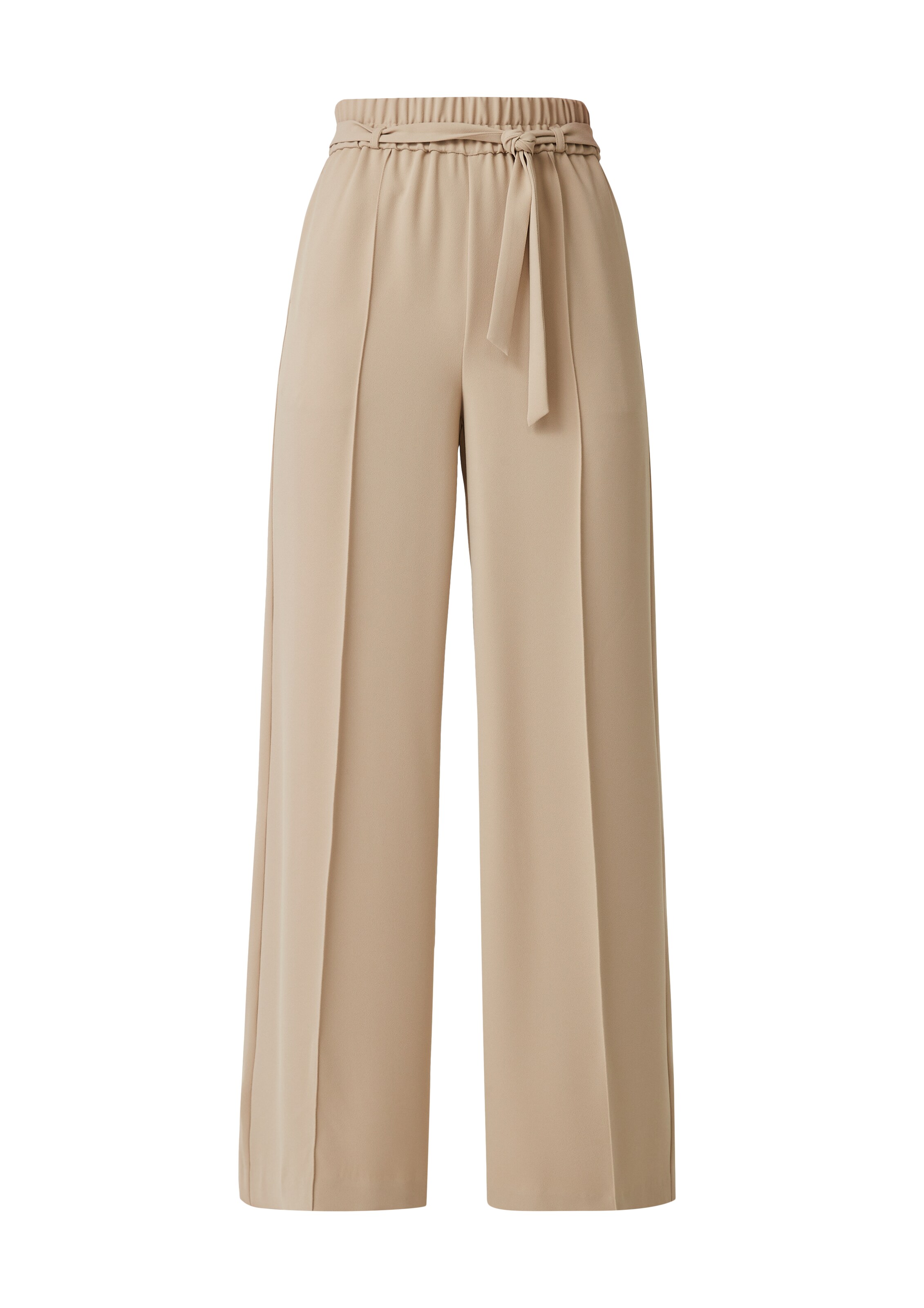 Wide Leg Pantalon à plis COMMA en beige : devant