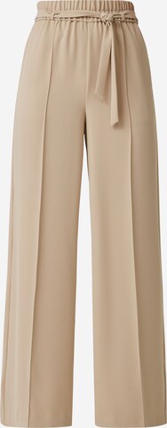 COMMA - Pierna ancha Pantalón de pinzas en beige: frente