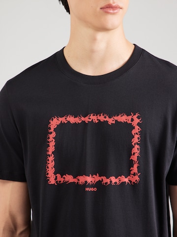 HUGO T-shirt 'Duhorse' i svart