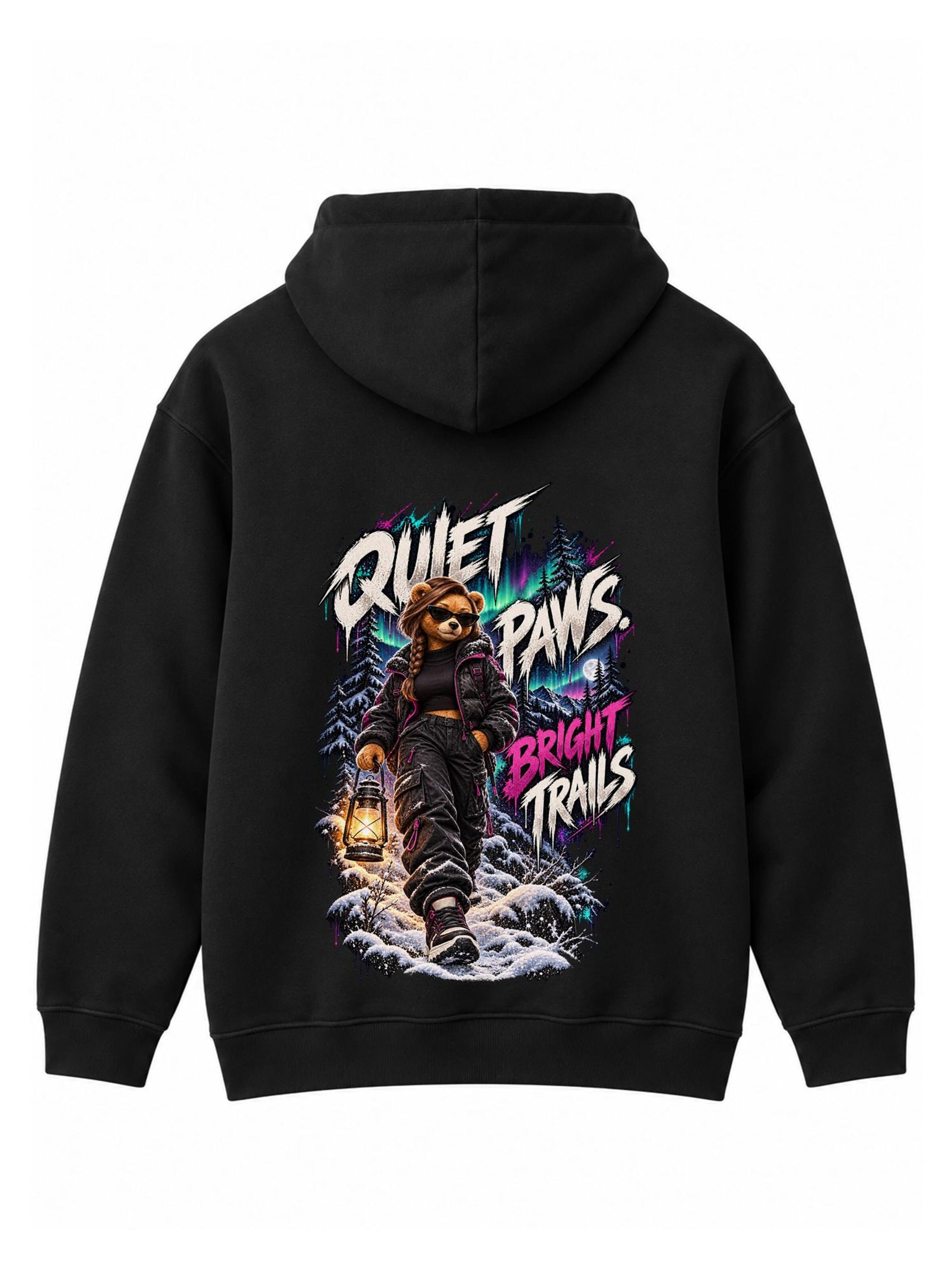 LUNØIR StudioSweater majica 'BOSS Femme Winter Night Trail' - crna boja: prednji dio