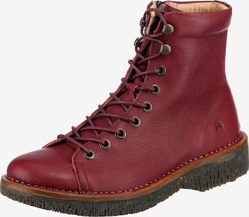 EL NATURALISTA Lace-Up Ankle Boots ' Volcano' in Red: front