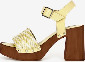 Sandalo di CAFè NOIR in giallo: frontale