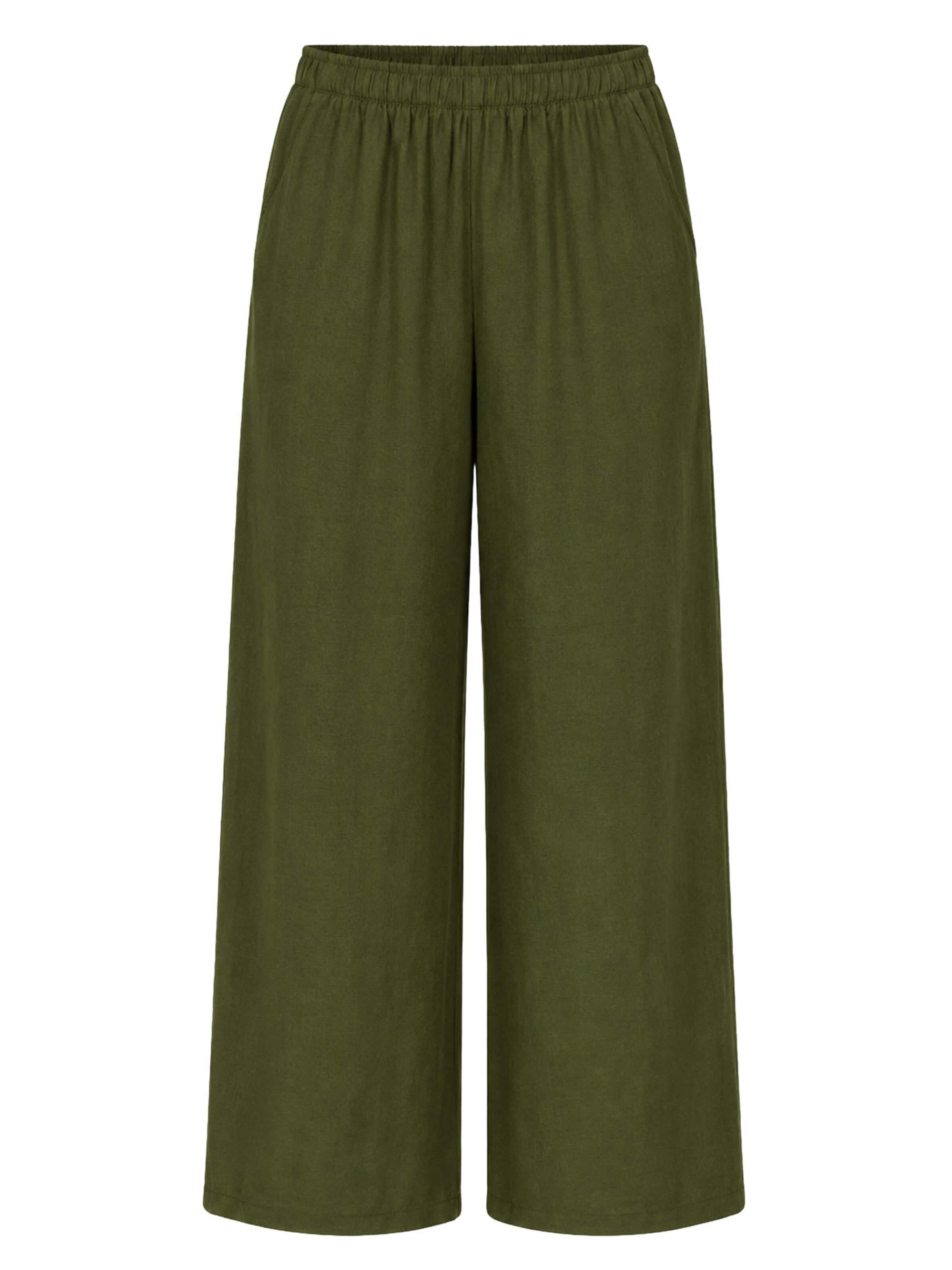 SASSYCLASSY Wide Leg Hose‌‌‌‌‌‌ in Grün: Vorderseite