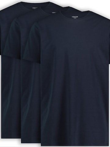 LEBASQ Onderhemd 'Miles 3 Pack Crew Neck Long Fit' in Blauw
