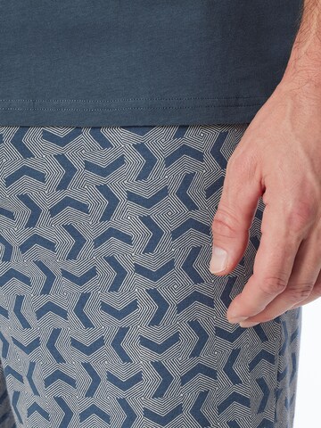 SCHIESSER Pajama short 'Casual Essentials' in Blue