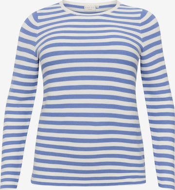 KAFFE CURVE Trui 'Ninka' in Blauw: voorkant