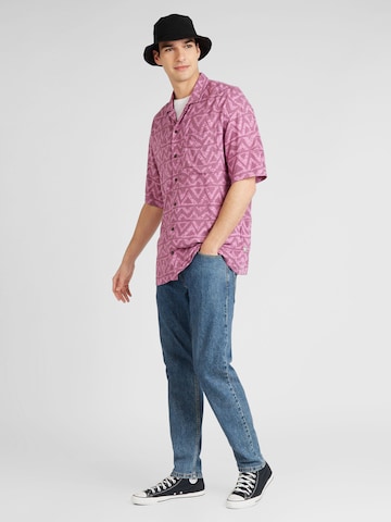 QUIKSILVER Regular fit Button Up Shirt 'BOGFOLD' in Purple