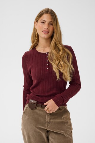 Cream Sweter 'Peloa' w kolorze czerwony: przód