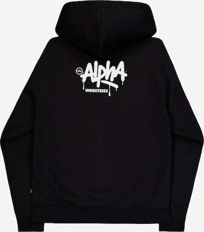 ALPHA INDUSTRIES Sweatshirt 'Signature' in S in Black / White, Item view