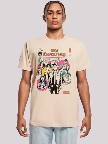 F4NT4STIC Shirt 'Sex Education Netflix TV Series' in Beige: front