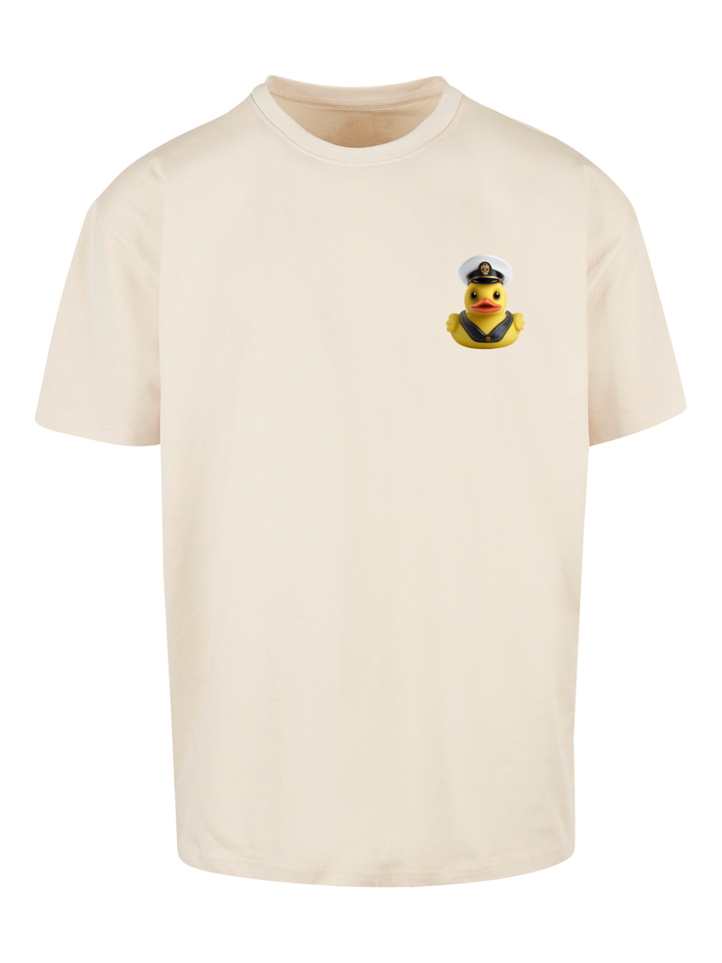 T-Shirt 'Rubber Duck Captain' F4NT4STIC en beige : devant