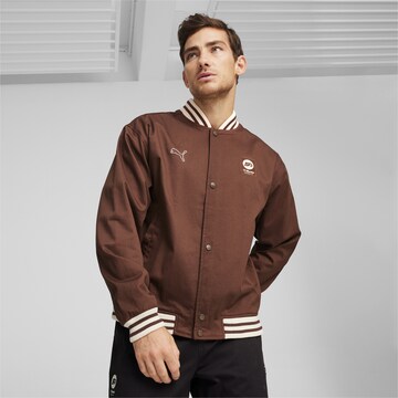 PUMA Sportjacke 'Porsche Legacy Statement' in Braun: predná strana