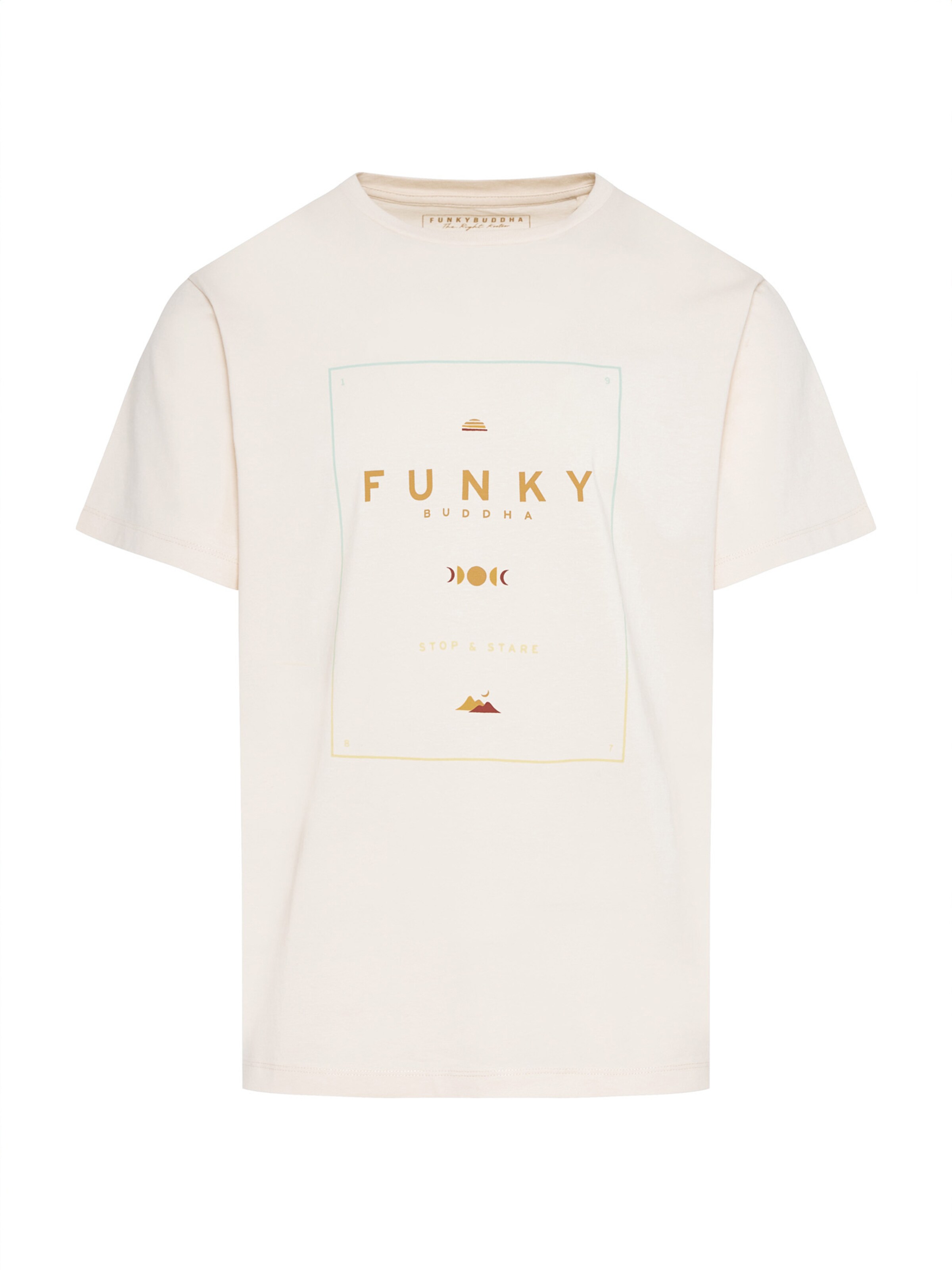 Funky Buddha Μπλουζάκι σε μπεζ: μπροστά