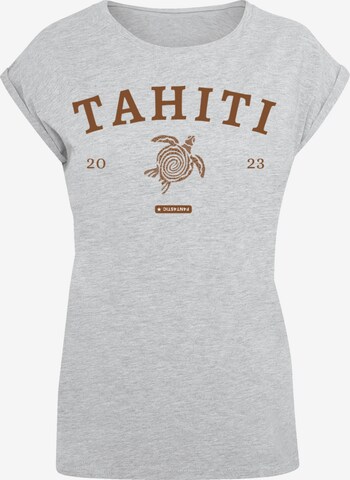 T-shirt 'Tahiti' F4NT4STIC en gris : devant