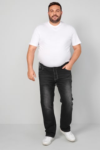 Men Plus Regular Jeans in Zwart