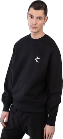 Felpa 'Sweatshirt Heavy - Black Velvet Flex' di Kanten in nero: frontale
