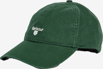 Casquette Barbour en vert : devant