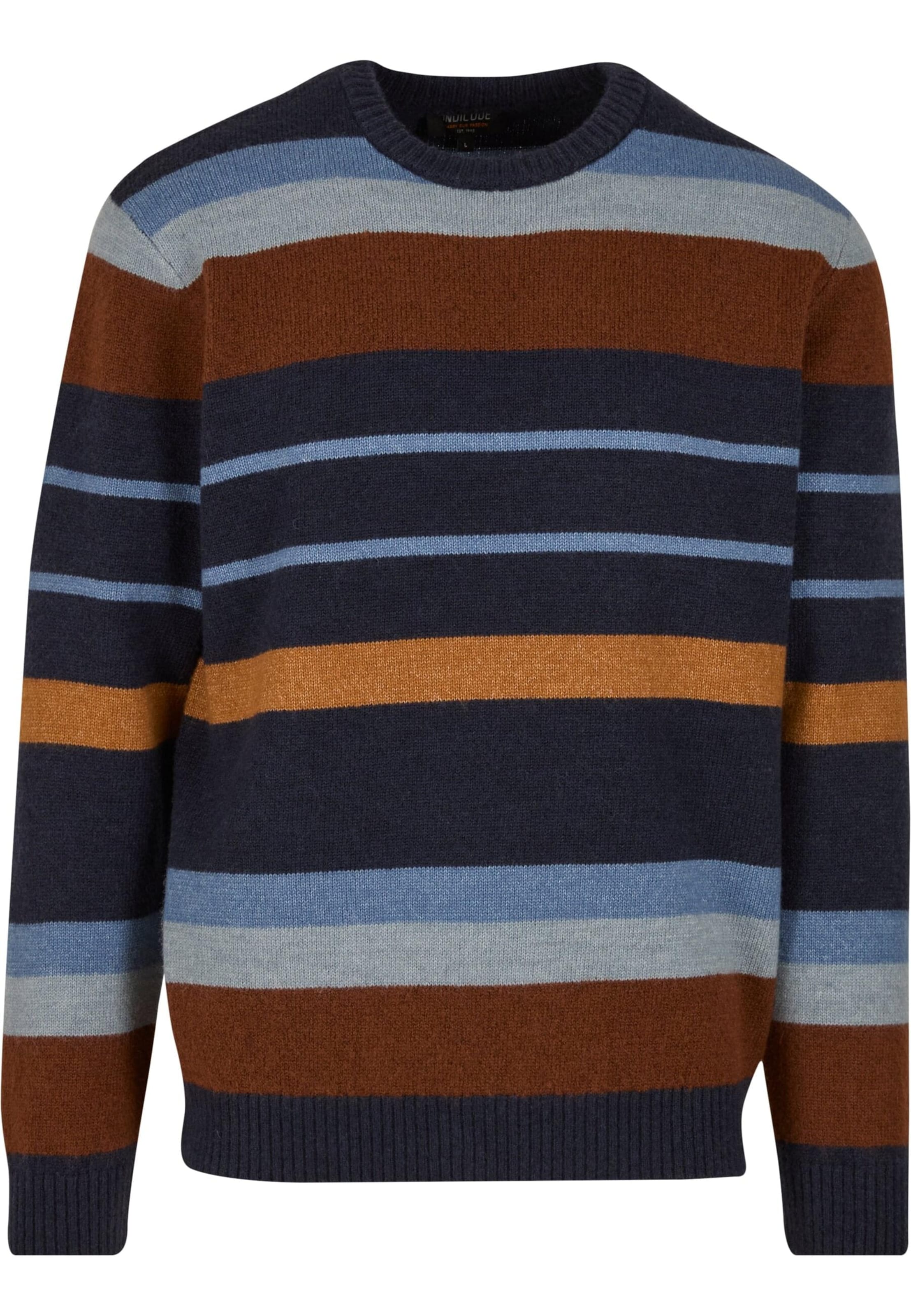 INDICODE JEANS Svetr 'Kram' – modrá: přední strana