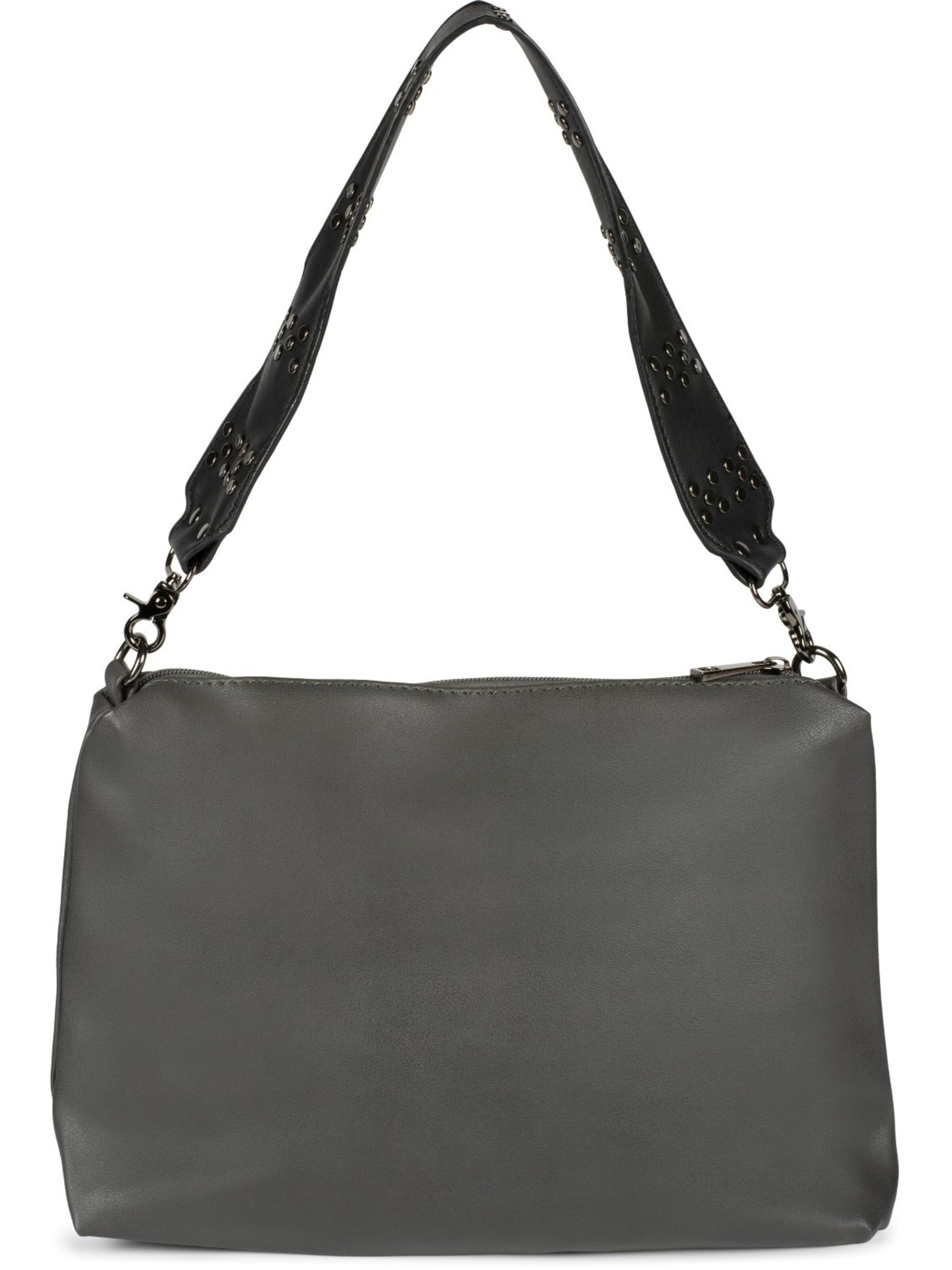 styleBREAKER Schultertasche '2 in 1 Schultertasche mit Nietengurt und Innentasche'‌‌‌‌‌ in Grau