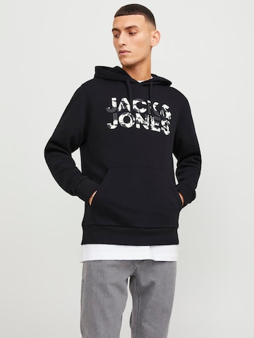 JACK & JONES Tréning póló 'JJEJeff' - fekete: elől