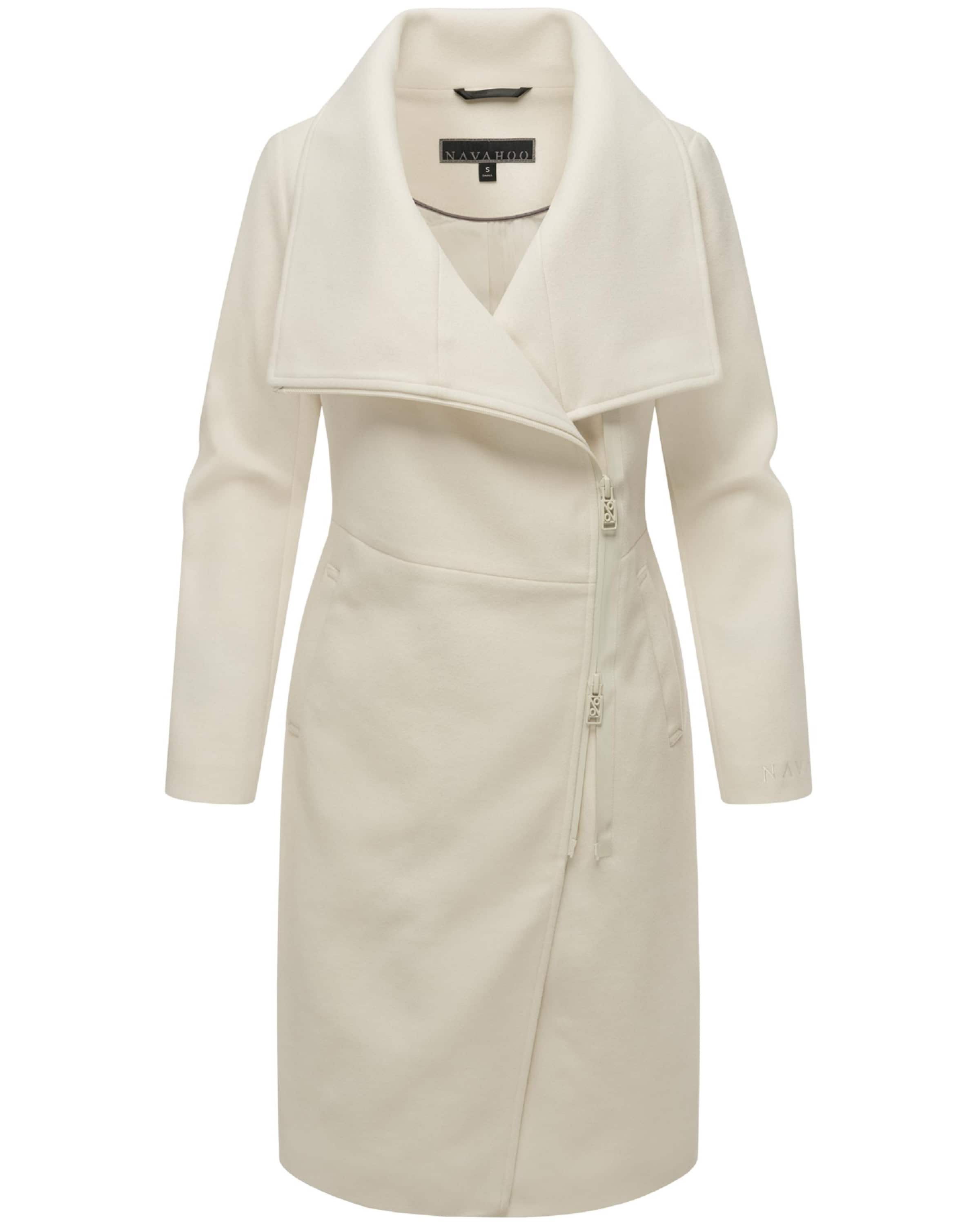 NAVAHOO Ανοιξιάτικο και φθινοπωρινό παλτό 'Samtrose' σε λευκό