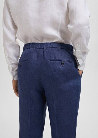 MANGO MAN Regular Pleated Pants 'Salerno' in Blue