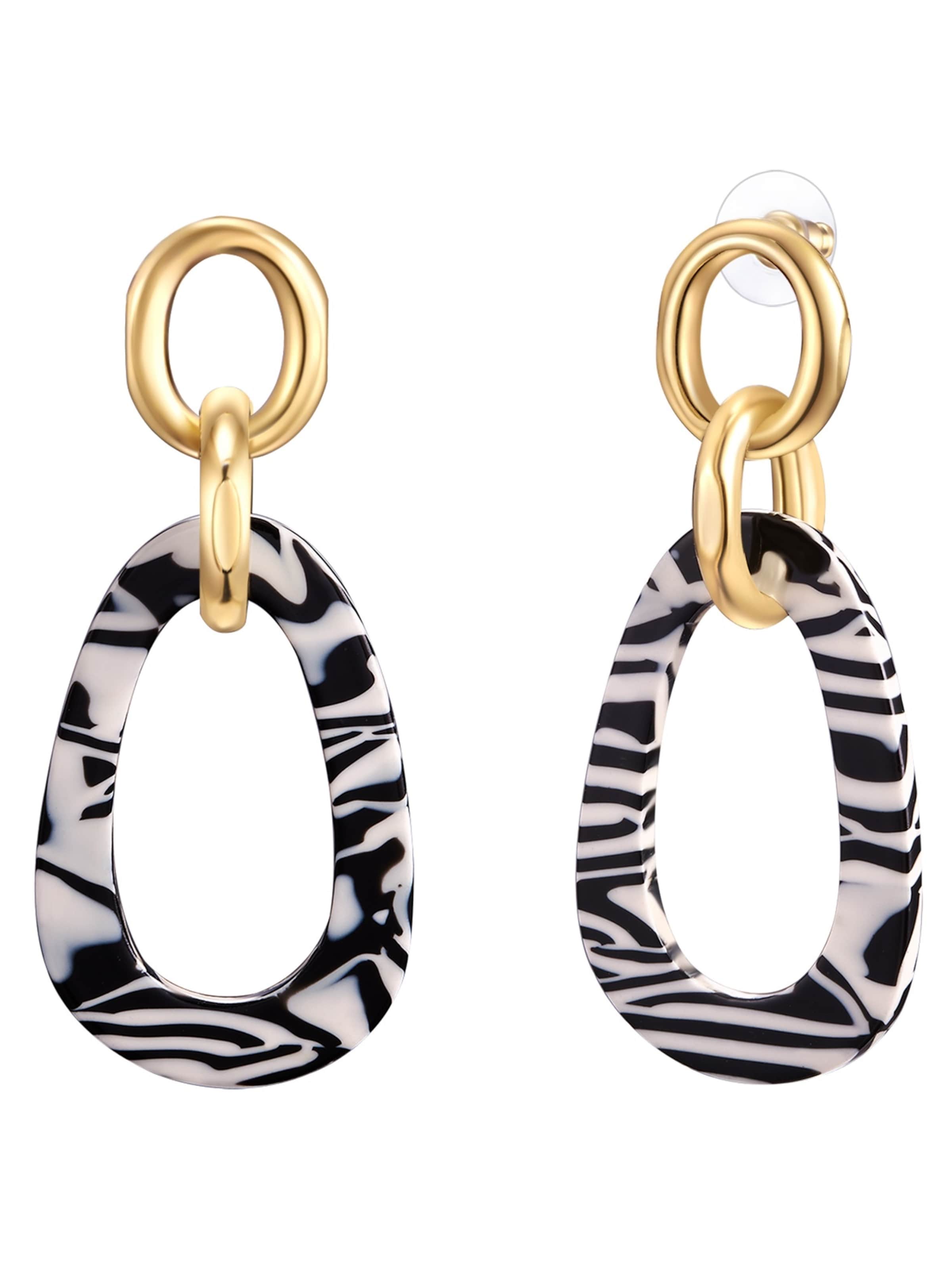 Boucles d'oreilles Lulu & Jane en or : devant