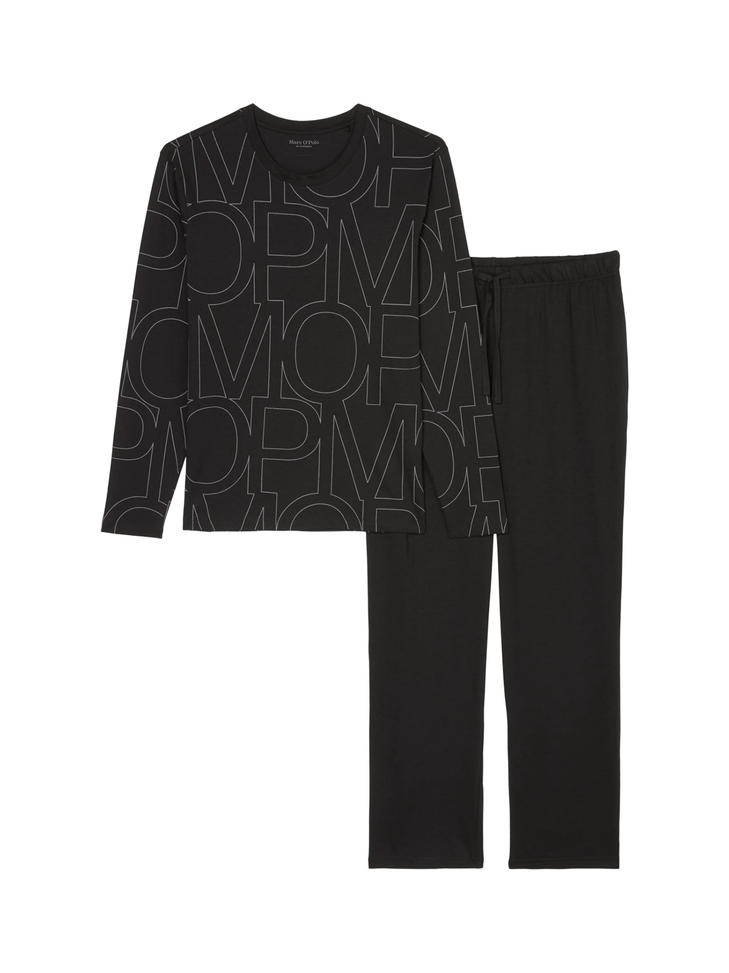 Marc O'Polo Pyjama ' Mix & Match Cotton ' in Schwarz: Vorderseite